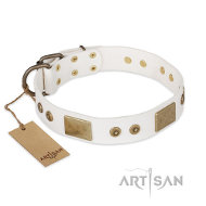 FDT Artisan 'Unforgettable Impress' ジャーマンシェパード 白染め首輪 FDT Artisan 'Unforgettable Impress' ジャーマンシェパード 白染め首輪