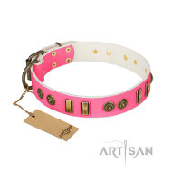 FDT Artisan 'Pink Amulet' ジャーマンシェパード ファッションレザーカラー FDT Artisan 'Pink Amulet' ジャーマンシェパード ファッションレザーカラー