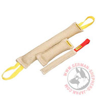 ジュートの犬訓練用噛むタグセット (3本) ジュートの犬訓練用噛むタグセット (3本)